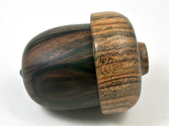 LV-3370 Ebony & Bocote Acorn Jewelry Box, Pill Box, Trinket Box-SCREW CAP