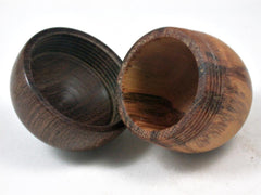 LV-3381 Tigre Caspi & Brown Ebony Acorn Pill Box, Engagement Ring Box-SCREW CAP