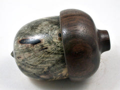 LV-3386 Buckeye Burl & Black Walnut Acorn Jewelry, Ring Box, Pill Box-SCREW CAP