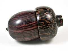 LV-3208 Camatillo & Black Palm Acorn Pill Box, Jewelry, Engagement Ring Box-SCREW CAP