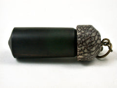 LV-3387  Mun Ebony & Betelnut  Pendant Box,  Pill Holder-SCREW CAP