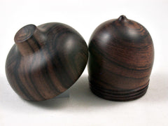 LV-3320 Ironwood & Ebony Acorn Jewelry Box, Pill Box, Engagement Ring Box-SCREW CAP