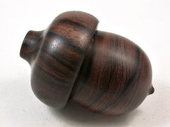 LV-3320 Ironwood & Ebony Acorn Jewelry Box, Pill Box, Engagement Ring Box-SCREW CAP