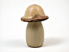 LV-3465 Holly & Live Oak Wooden Mushroom Trinket Box, Pill, Jewelry Box-SCREW CAP