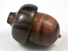 LV-3320 Ironwood & Ebony Acorn Jewelry Box, Pill Box, Engagement Ring Box-SCREW CAP