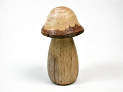 LV-3422 Persimmon & Live Oak Wooden Mushroom Trinket Box, Pill, Jewelry Box-THREADED