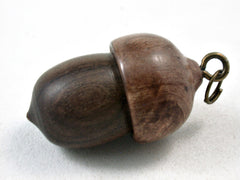 LV-3356 Cocuswood & Papaturro Burl Acorn Pendant Box, Pill Fob-SCREW CAP