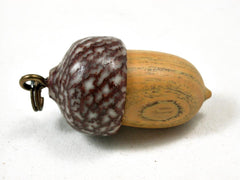LV-3292 Lignum Sapwood & Betelnut Acorn Pendant Box, Charm, Pill Holder-SCREW CAP