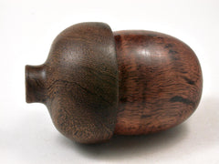 LV-3211 Curly Hawaiian Koa & Pheasantwood Acorn Pill Box, Jewelry, Engagement Ring Box-SCREW CAP