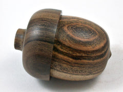 LV-3373 Bocote & Black Chacate Acorn Pill Box, Engagement Ring Box-SCREW CAP