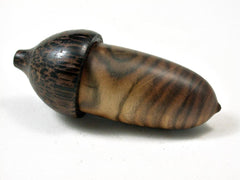LV-3291 Chinese Pistachio & Black Palm Acorn Pendant Box, Charm, Pill Holder-SCREW CAP