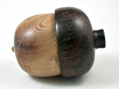 LV-3352 Port Orford Cedar & Rosewood Acorn Jewelry Box, Pill Box, Trinket Box-SCREW CAP