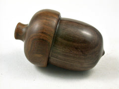 LV-3357 Cocuswood & Lignum Vitae Acorn Box, Pill Holder, Secret Compartment-SCREW CAP