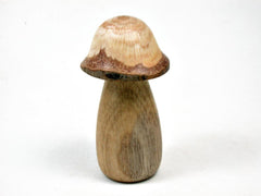 LV-3422 Persimmon & Live Oak Wooden Mushroom Trinket Box, Pill, Jewelry Box-THREADED