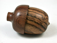 LV-3199 Bocote & Tamboti Acorn Pill Box, Jewelry, Engagement Ring Box-SCREW CAP