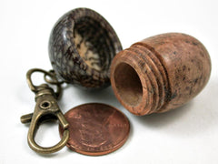 LV-3161 Acorn Pendant Box, Pill Fob from Cherry Burl & Betelnut-SCREW CAP