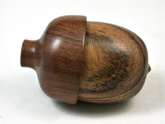LV-3199 Bocote & Tamboti Acorn Pill Box, Jewelry, Engagement Ring Box-SCREW CAP