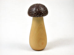 LV-3405 French Boxwood & Betelnut Mushroom Threaded Box, Pill Holder, Secret Compartment