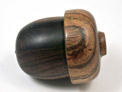 LV-3370 Ebony & Bocote Acorn Jewelry Box, Pill Box, Trinket Box-SCREW CAP