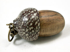 LV-3285 Black Persimmon & Betelnut Acorn Pendant Box, Charm, Pill Holder-SCREW CAP