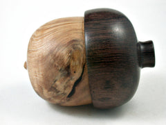 LV-3352 Port Orford Cedar & Rosewood Acorn Jewelry Box, Pill Box, Trinket Box-SCREW CAP