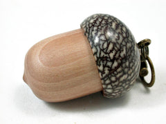 LV-3266 Manzanita & Betel Nut Acorn Pendant Box, Charm, Pill Holder-SCREW CAP