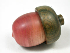 LV-3369 Pink Ivory & Verawood Acorn Box, Pill Holder, Ring Box-SCREW CAP