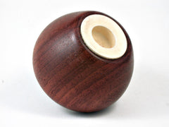 LV-3334 Apple Salt Shaker, Secret Compartment from African Padauk & Ironwood