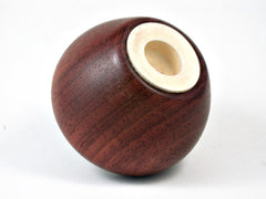 LV-3334  Apple Salt Shaker, Secret Compartment from African Padauk & Ironwood