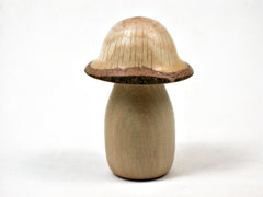 LV-3465 Holly & Live Oak Wooden Mushroom Trinket Box, Pill, Jewelry Box-SCREW CAP