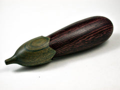 LV-3191 Camatillo & Verawood Eggplant Threaded Trinket Box, Pill Box, Needle Case-SCREW CAP