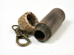 LV-3248 Ohia & Palm Nut Pendant Box, Secret Compartment, Barrel Bead-SCREW CAP