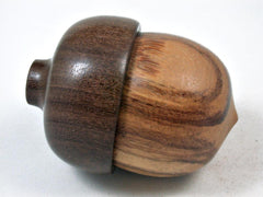 LV-3381 Tigre Caspi & Brown Ebony Acorn Pill Box, Engagement Ring Box-SCREW CAP