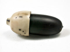 LV-3264 Ebony & Palm Nut Acorn Box, Pill Holder, Secret Compartment-SCREW CAP