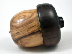 LV-3365 Olive & Rosewood Acorn Jewelry Box, Pill Box, Trinket Box-SCREW CAP