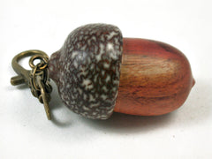 LV-3397  Sappanwood & Betelnut Acorn Pendant Box, Charm, Pill Holder-SCREW CAP