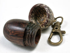 LV-3432 Desert Ironwood & Betelnut Acorn Pendant Box, Charm, Pill Holder-SCREW CAP