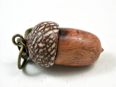 LV-3255 Amboyna Burl & Betel Nut Acorn Pendant Box, Bag Charm, Pill Holder-SCREW CAP