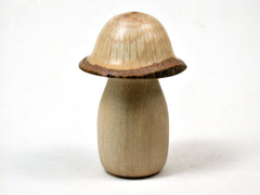 LV-3465 Holly & Live Oak Wooden Mushroom Trinket Box, Pill, Jewelry Box-SCREW CAP