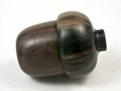 LV-3412  Cocuswood & Ebony Acorn Ring Box, Pill Holder, Secret Compartment-SCREW CAP