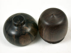 LV-3412 Cocuswood & Ebony Acorn Ring Box, Pill Box-SCREW CAP