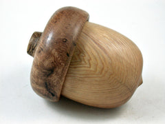 LV-3353 Port Orford Cedar & Oak Burl Acorn Jewelry Box, Pill Box, Trinket Box-SCREW CAP