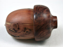 LV-3141 Aromatic Cedar & Red Mallee Burl Acorn Pill Box, Jewelry, Engagement Ring Box-SCREW CAP