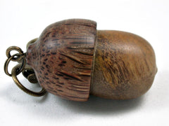 LV-3425 Acorn Pendant Box, Charm, Pill Holder from Nagusta Burl & Red Palm-SCREW CAP