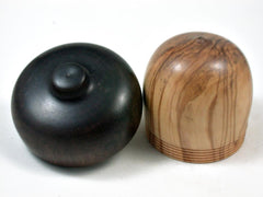 LV-3365 Olive & Rosewood Acorn Jewelry Box, Pill Box, Trinket Box-SCREW CAP