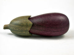 LV-3351  Purpleheart & Verawood Eggplant Trinket Box, Needle Case, Jewelry Box-SCREW CAP