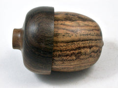 LV-3373 Bocote & Black Chacate Acorn Pill Box, Engagement Ring Box-SCREW CAP