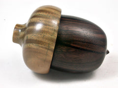 LV-3365 Ebony & Verawood Acorn Jewelry Box, Pill Box, Trinket Box-SCREW CAP