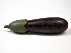 LV-3191 Camatillo & Verawood Eggplant Threaded Trinket Box, Pill Box, Needle Case-SCREW CAP