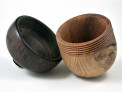 LV-3352 Port Orford Cedar & Rosewood Acorn Jewelry Box, Pill Box, Trinket Box-SCREW CAP